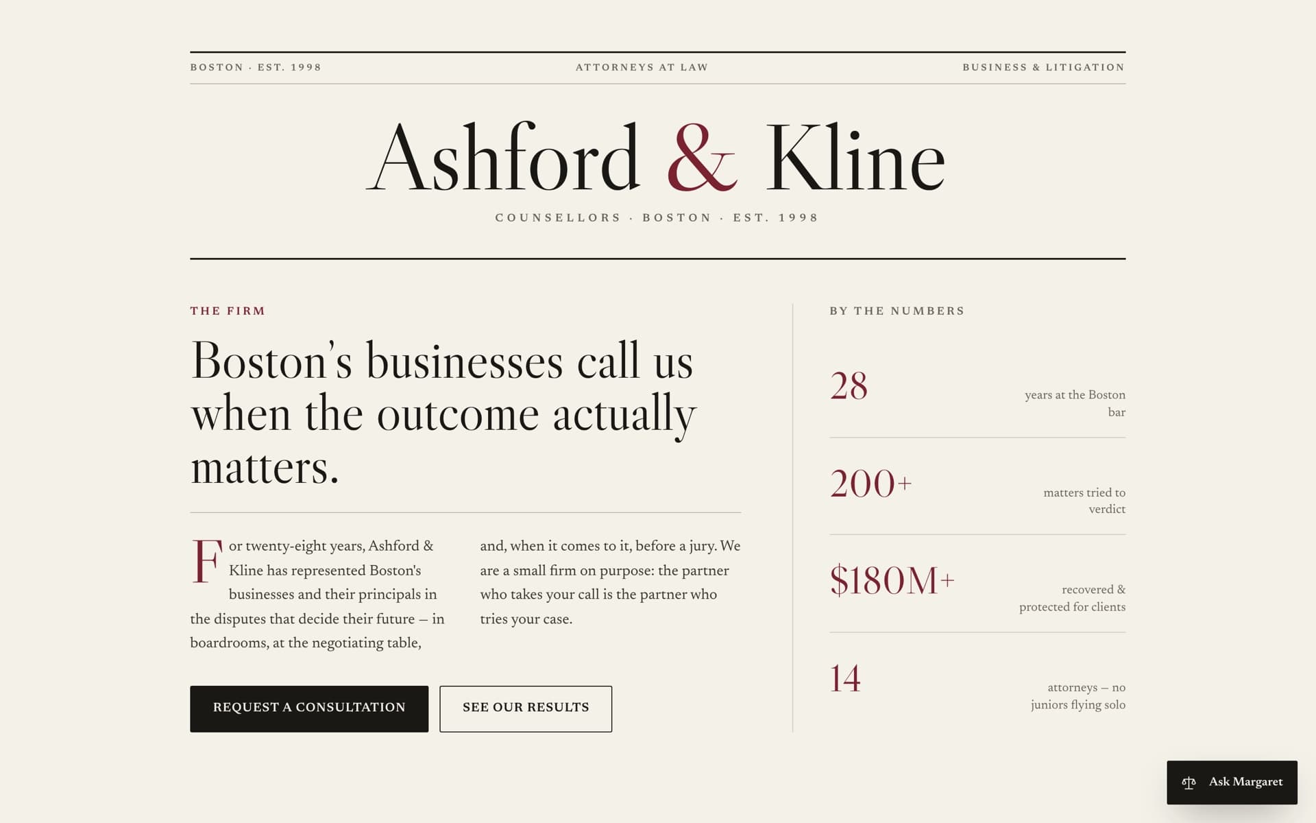 Ashford & Kline — built by Deeplathe